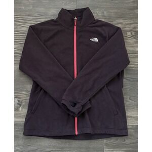 The North Face Women's Full Zip Fleece Jacket Coat Plum Purple Eggplant Large